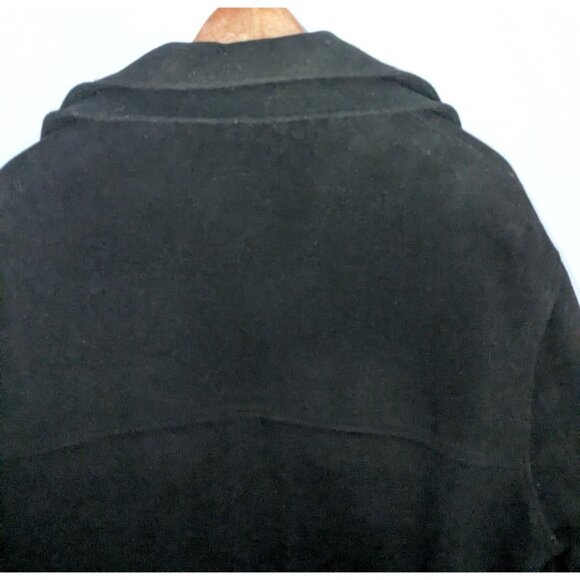 Lauren Ralph Lauren Men Blk Wool Cashmere Coat Lg 42 quilted Button Zip overcoat - Picture 3 of 16